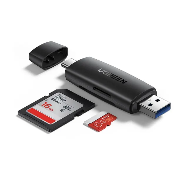 UGREEN CM304 Multifunction Card Reader (Black) (80191) USB-A + USB-C SD Stick Card reader