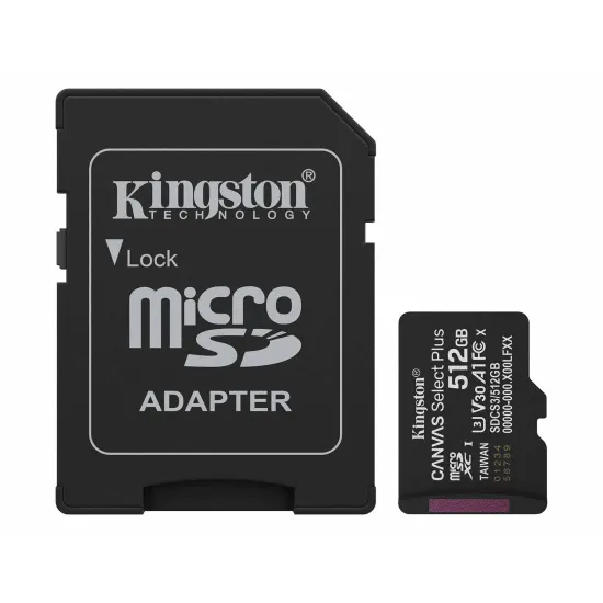 Kingston SDCS3 512GB (U3 UHS-I V30) MicroSD/XC card
