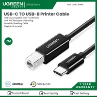 UGreen 50446 US241 USB-C to USB-B 2.0 Printer Cable 2m (black)