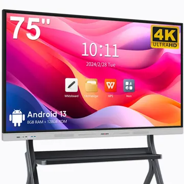 NQ075 Interactive smartboard Ai CAMERA 75 Interactive Flat Panel 4K UHD
