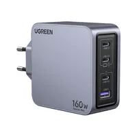 UGREEN Nexode Pro 160W 4 port GaN Fast Charger Set EU (25877) 220V to 3 USB-C and one USB-A 5V 160Wt Charger