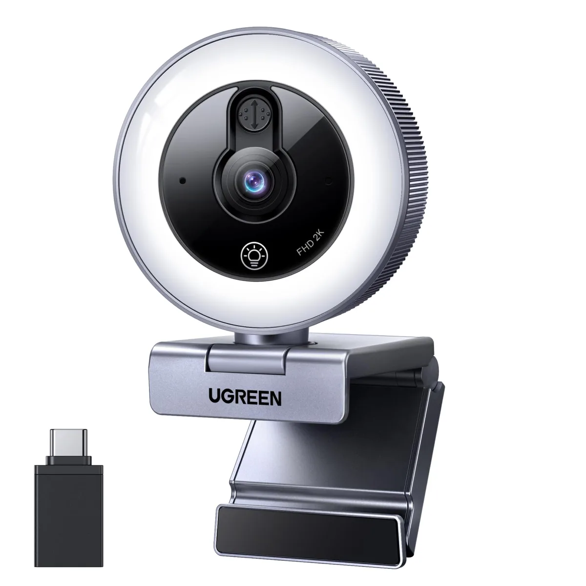 UGREEN USB HD 2K Web Cam with Fill Light (65857)
