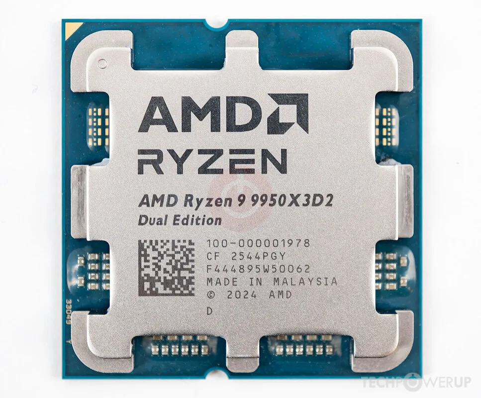 AMD Ryzen 9 9950X3D2 AM5s 16Cores 32Threads 192Mb L3 Cache CPU