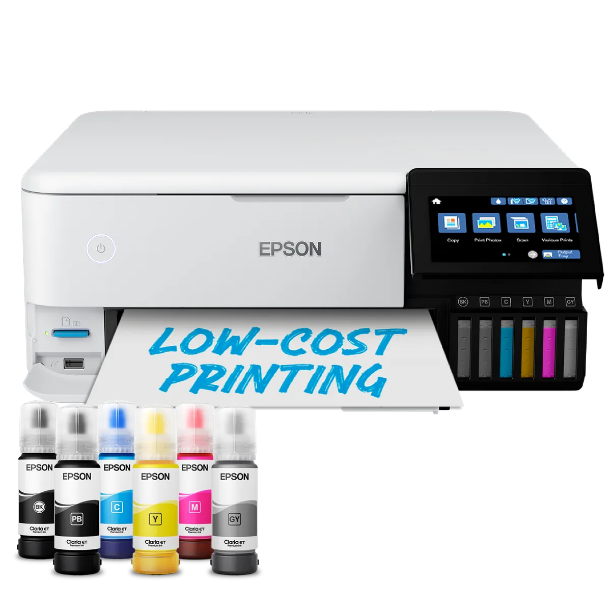 Epson EcoTank L8160 A4+ 6 Coulors WiFi Multifuncional Printer with CD,DVD Print