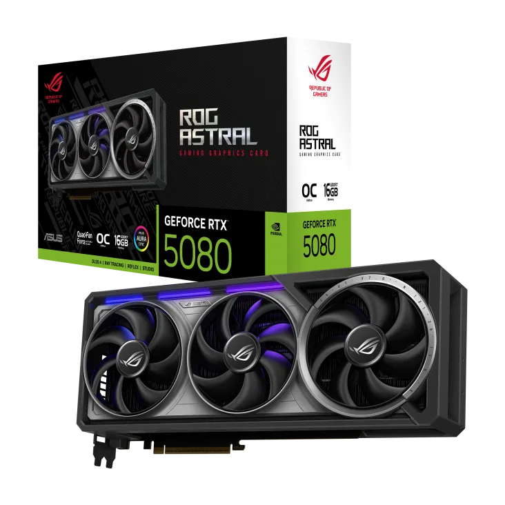 ASUS ROG-ASTRAL-RTX5080-O16G-GAMING GDDR7 256bit 3xDP 2xHDMI 3FAN RTL